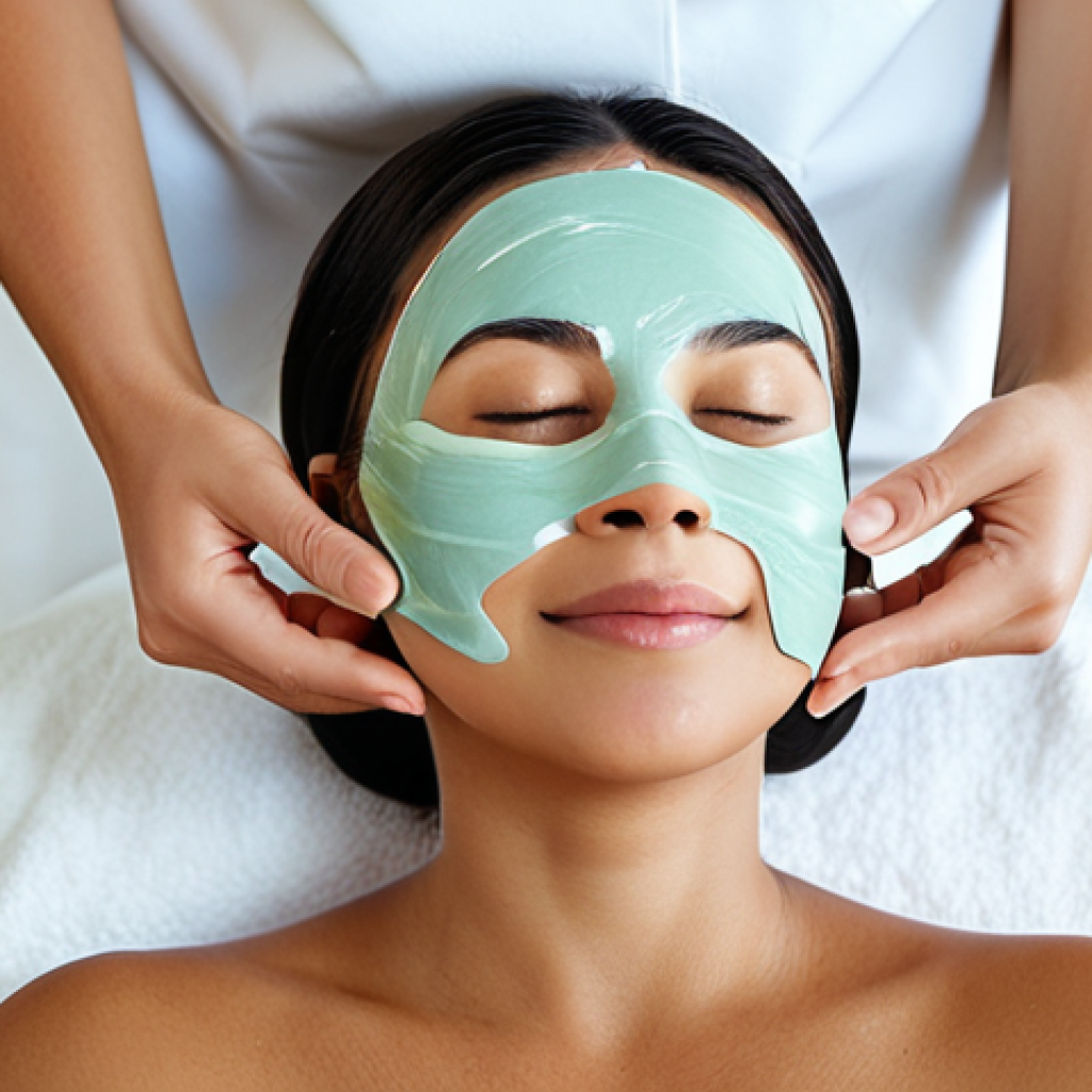 뷰티컨설턴트 고객 유지 전략 - Personalized Spa Treatment**
"A fully clothed woman receiving a facial treatment in a serene spa en...