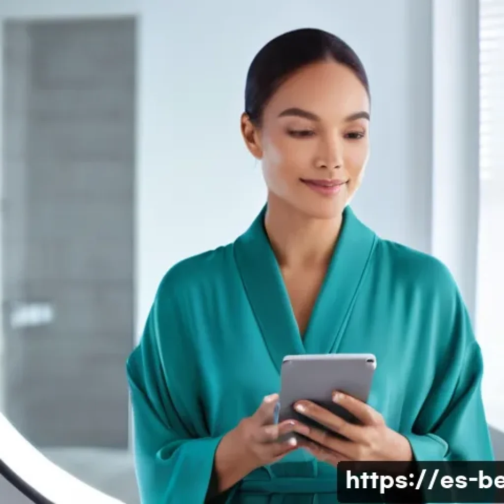 뷰티컨설턴트 관련 데이터 활용 - **Prompt 1: "The Digital Revolution in Your Mirror"**
A sophisticated woman in her late 30s, wit...