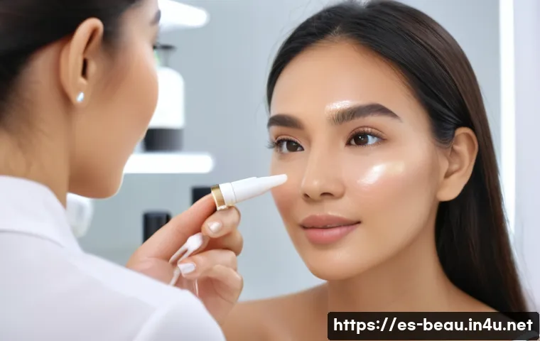 뷰티컨설턴트 직무 스킬 트레이닝 - A professional beauty consultant attentively listening to a female client in a modern salon setting ...